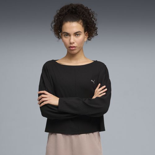 T-shirt côtelé coupe boxy CLOUDSPUN , Vêtements, Noir, 3XL - PUMA - Modalova