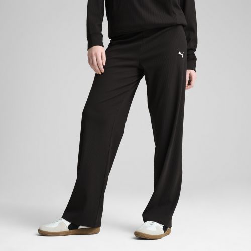 Pantalon droit côtelé à taille haute ESS ELEVATED - PUMA - Modalova