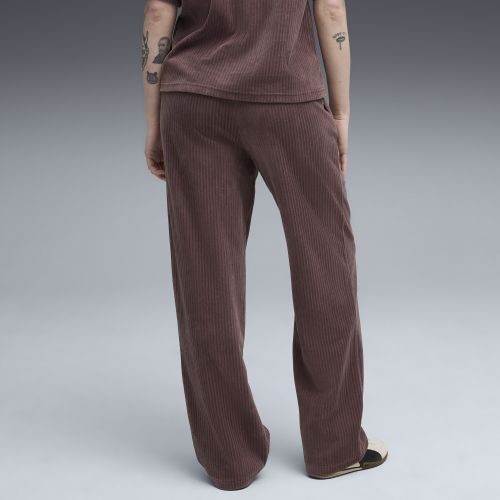 Pantalon droit en velours côtelé Essentials Elevated , Vêtements, Violet, S - PUMA - Modalova