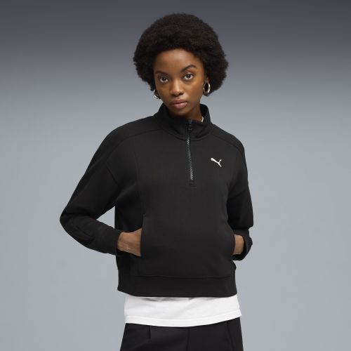 Sweat décontracté 1/2 zip Class , Vêtements, Noir, XXS - PUMA - Modalova