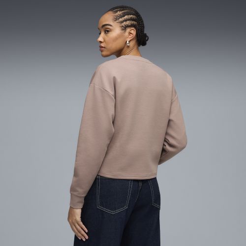 Sweat à col en V Essentials Elevated , Vêtements, Beige, S - PUMA - Modalova