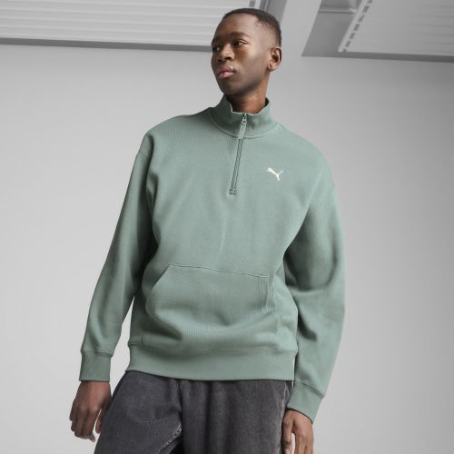 Pull ras du cou décontracté à col zippé WARDROBE ESS , Vêtements, Vert, S - PUMA - Modalova