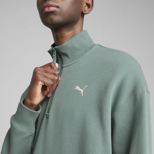 Pull ras du cou décontracté à col zippé WARDROBE ESS , Vêtements, Vert, S - PUMA - Modalova