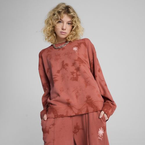Sweat ras du cou oversize délavé à motif FLORAL PACK WARDROBE ESS - PUMA - Modalova