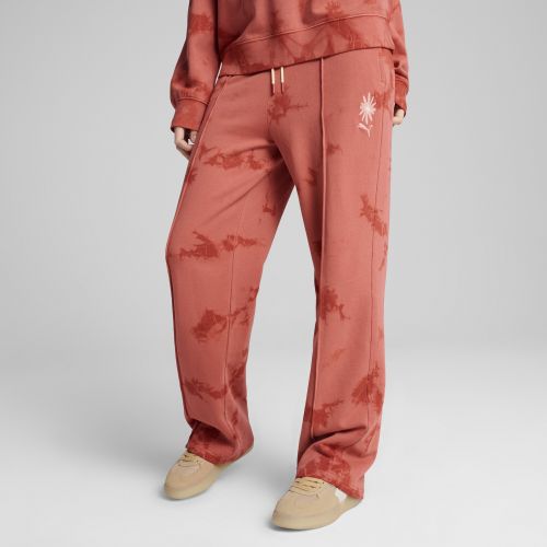 Pantalon de survêtement délavé coupe droite WARDROBE ESS FLORAL PACK - PUMA - Modalova
