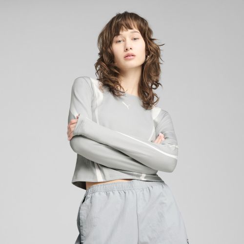 DARE TO Graphic Long Sleeve Tee Women, Vêtements, Flat Light Gris, S - PUMA - Modalova
