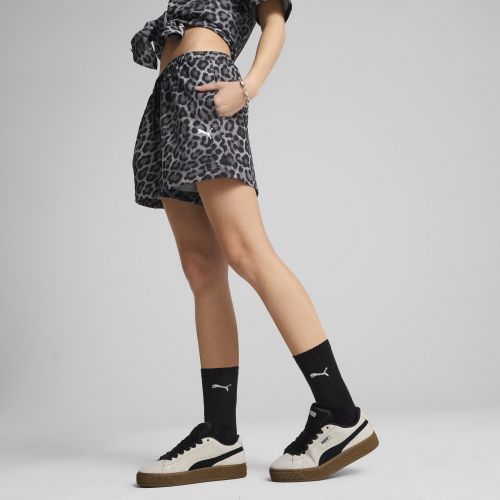 Short trapèze 3" tissé à motif intégral LEO LUXE - PUMA - Modalova
