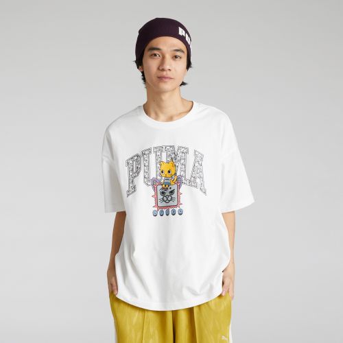 T-shirt oversize à manches courtes avec motif NEKOSAN x HOOPS DYLAN Unisexe, Vêtements, Blanc, S - PUMA - Modalova
