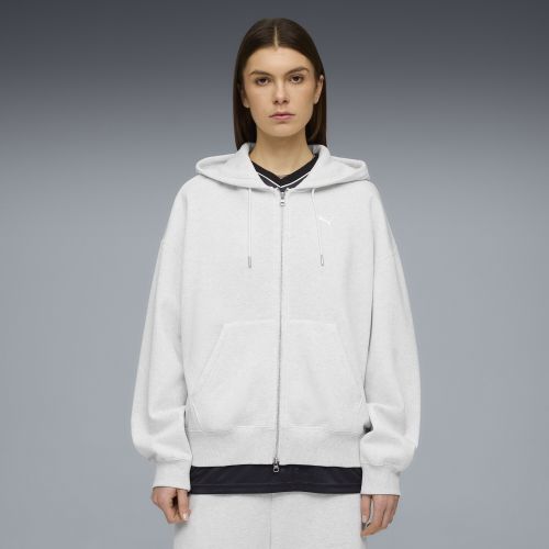 Sweat à capuche zippé en molleton oversize Essentials , Vêtements, Blanc, S - PUMA - Modalova