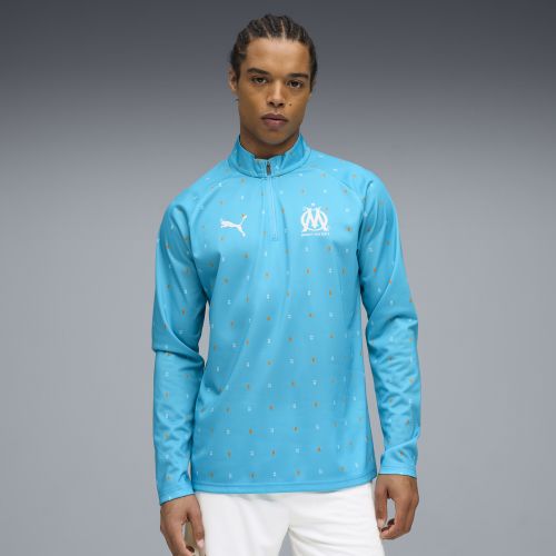 Veste d'avant-match à 1/4 zip Olympique de Marseille , Accessoires, Bleu, S - PUMA - Modalova