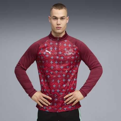 Haut d’échauffement 1/4 zip Suisse , Accessoires, Rouge, S - PUMA - Modalova