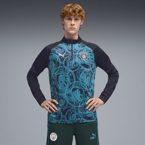 Haut d'échauffement 1/4 zip Manchester City , Accessoires, Bleu, 3XL - PUMA - Modalova