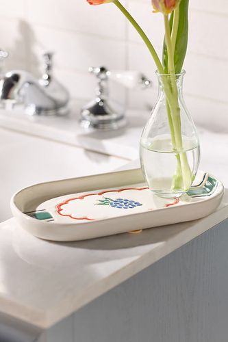 Printed Ceramic Bath Tray en - By Anthropologie - Modalova