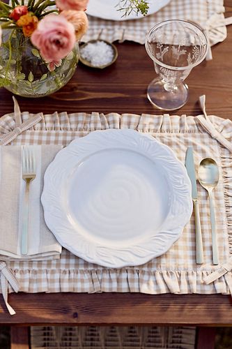 Assiettes de table en grès Hera, ensemble de 4 en White taille: S chez - Anthropologie - Modalova