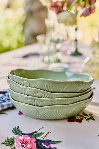 Bols à pâtes en grès Hera, ensemble de 4 en Green taille: S chez - Anthropologie - Modalova