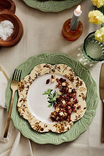 Assiette à dessert en grès Varda chez - Anthropologie - Modalova