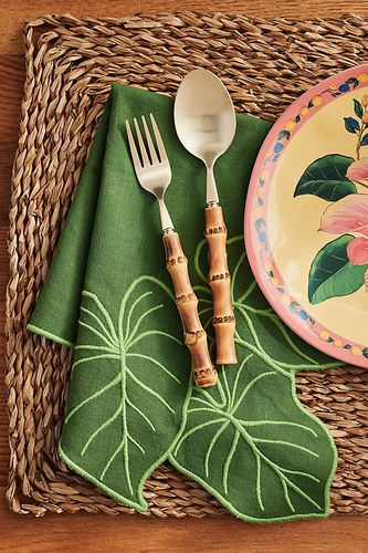 Serviette de table brodée x Anthropologie, lot de 2 taille: S - Farm Rio - Modalova