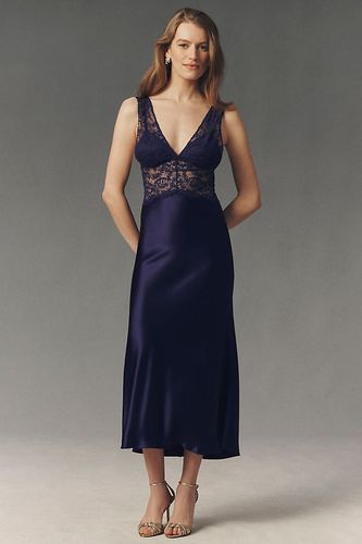 Robe midi à bretelles en satin et dentelle sans manches en taille: S chez Anthropologie - Mare Mare - Modalova