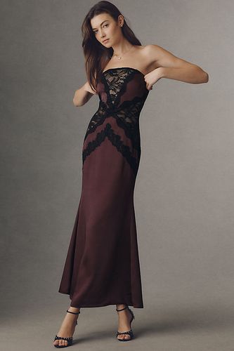 Robe longue bustier en satin et dentelle en taille: L chez Anthropologie - Mare Mare - Modalova