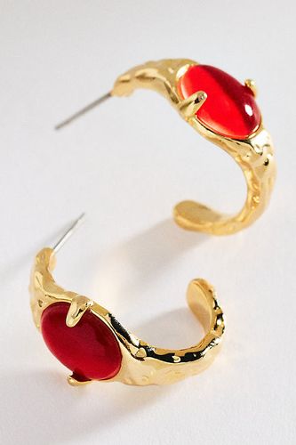 Mini boucles d'oreilles créoles en pierre par en - By Anthropologie - Modalova