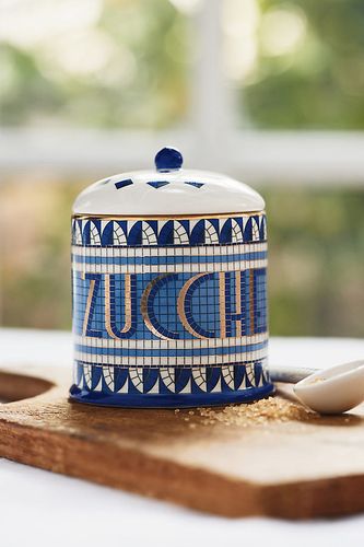 Ensemble de service à sucre en grès Bistro Tile: Édition Italia en Blue chez - Anthropologie - Modalova