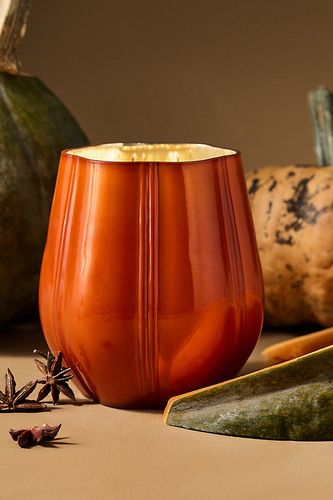 Bougie décorative en verre Pumpkin Clove en taille: M chez Anthropologie - Capri Blue - Modalova