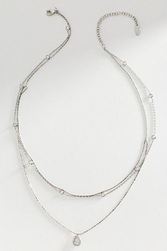 Collier délicat en cristal superposé par en Silver - By Anthropologie - Modalova