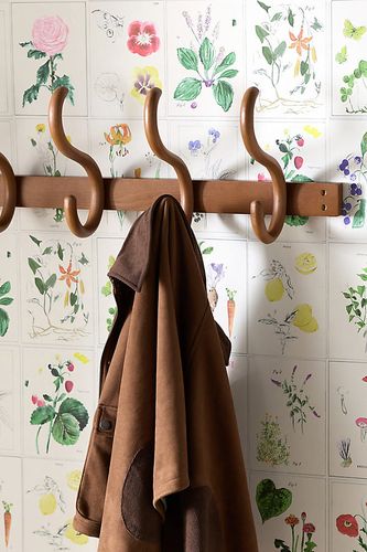 Porte-manteau à crochets Luca en bois de frêne en Brown chez - Anthropologie - Modalova