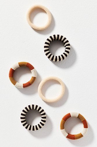 Élastiques à cheveux rayés, ensemble de 6 par en - By Anthropologie - Modalova