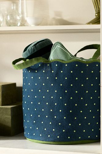 Panier en coton imprimé à festons chez - Anthropologie - Modalova