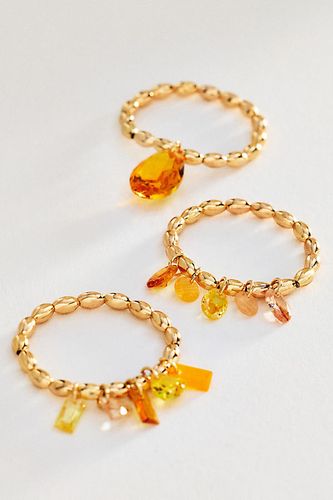 Bagues extensibles en cristal, ensemble de 3 par en - By Anthropologie - Modalova