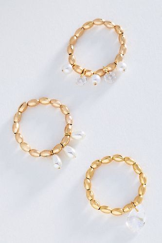Bagues extensibles en cristal, ensemble de 3 par en - By Anthropologie - Modalova