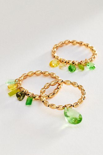 Bagues extensibles en cristal, ensemble de 3 par - By Anthropologie - Modalova