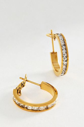 Boucles d'oreilles créoles à diamant incrusté par en - By Anthropologie - Modalova