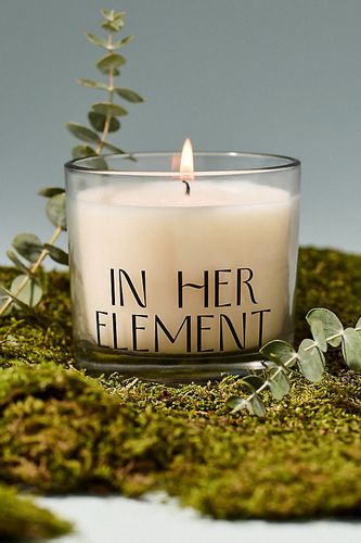 Bougie en verre Fresh In Her Element Maeve en taille: S chez - Anthropologie - Modalova