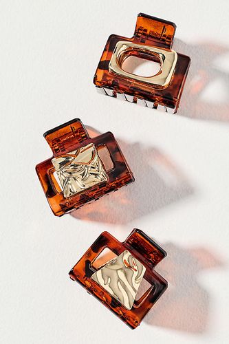 Pinces à griffes carrées mini en résine, ensemble de 4 par en - By Anthropologie - Modalova