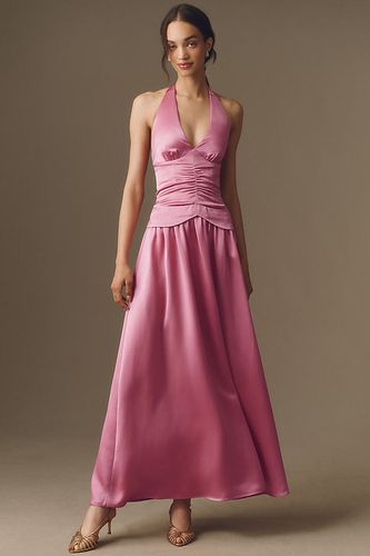 Robe longue dos-nu en satin en taille: M chez Anthropologie - Mare Mare - Modalova