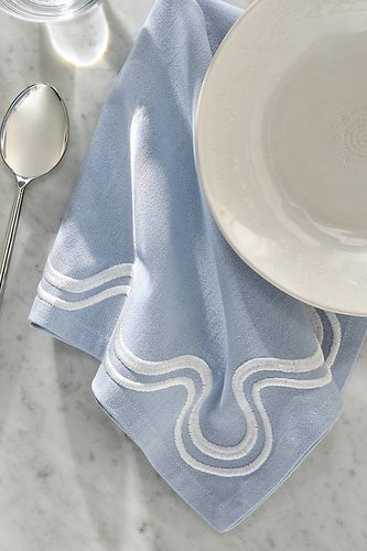 Serviettes brodées Madeline, ensemble de 2 en taille: S chez - Anthropologie - Modalova