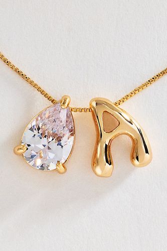 Collier à initiale bulle et pierre taillée en poire par - By Anthropologie - Modalova