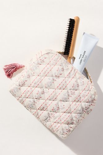 Trousse de maquillage matelassée demi-lune en chez - Anthropologie - Modalova