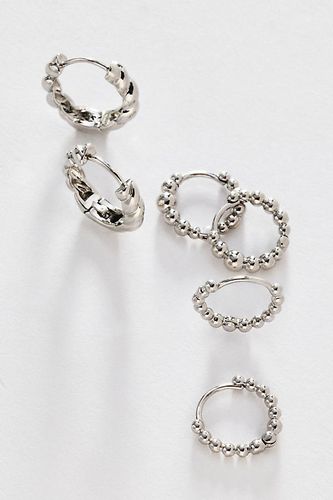 Boucles d'oreilles créoles texturées, ensemble de 3 par en - By Anthropologie - Modalova