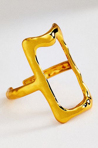 Bague ajustable rectangle ouvert par en - By Anthropologie - Modalova