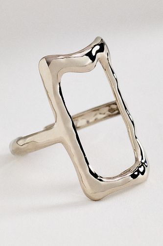 Bague ajustable rectangle ouvert par en - By Anthropologie - Modalova