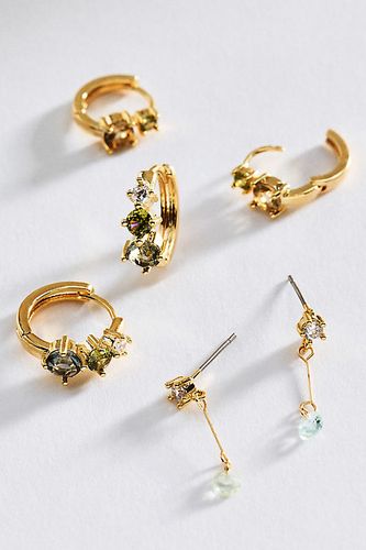 Boucles d'oreilles empilables, ensemble de 3 par en Green - By Anthropologie - Modalova