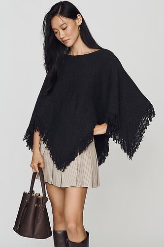 Poncho triangulaire en tricot à franges en - By Anthropologie - Modalova