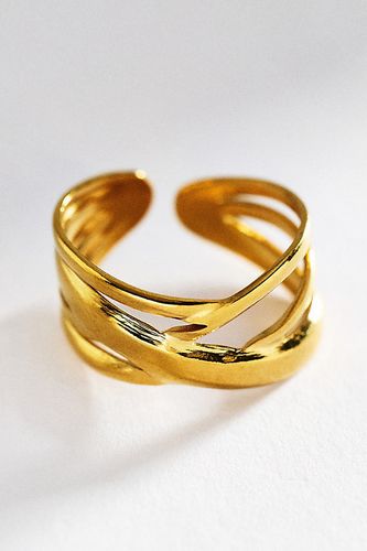 Bague à anneau empilé ouvert résistante à l'eau par en Gold - By Anthropologie - Modalova