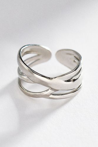 Bague à anneau empilé ouvert résistante à l'eau par en Silver - By Anthropologie - Modalova