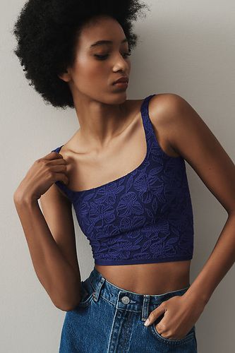 By Hannah Seamless Textured Crop Tank Top en Blue taille: S/M - Anthropologie - Modalova