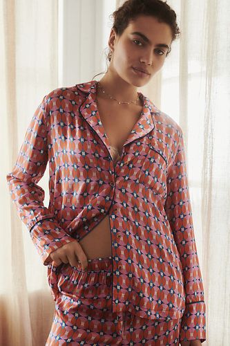 Silky Printed Pyjama Top en Pink taille: M - By Anthropologie - Modalova