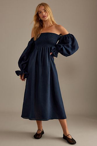 Robe midi en lin Atlanta en Blue taille: S chez Anthropologie - Sleeper - Modalova